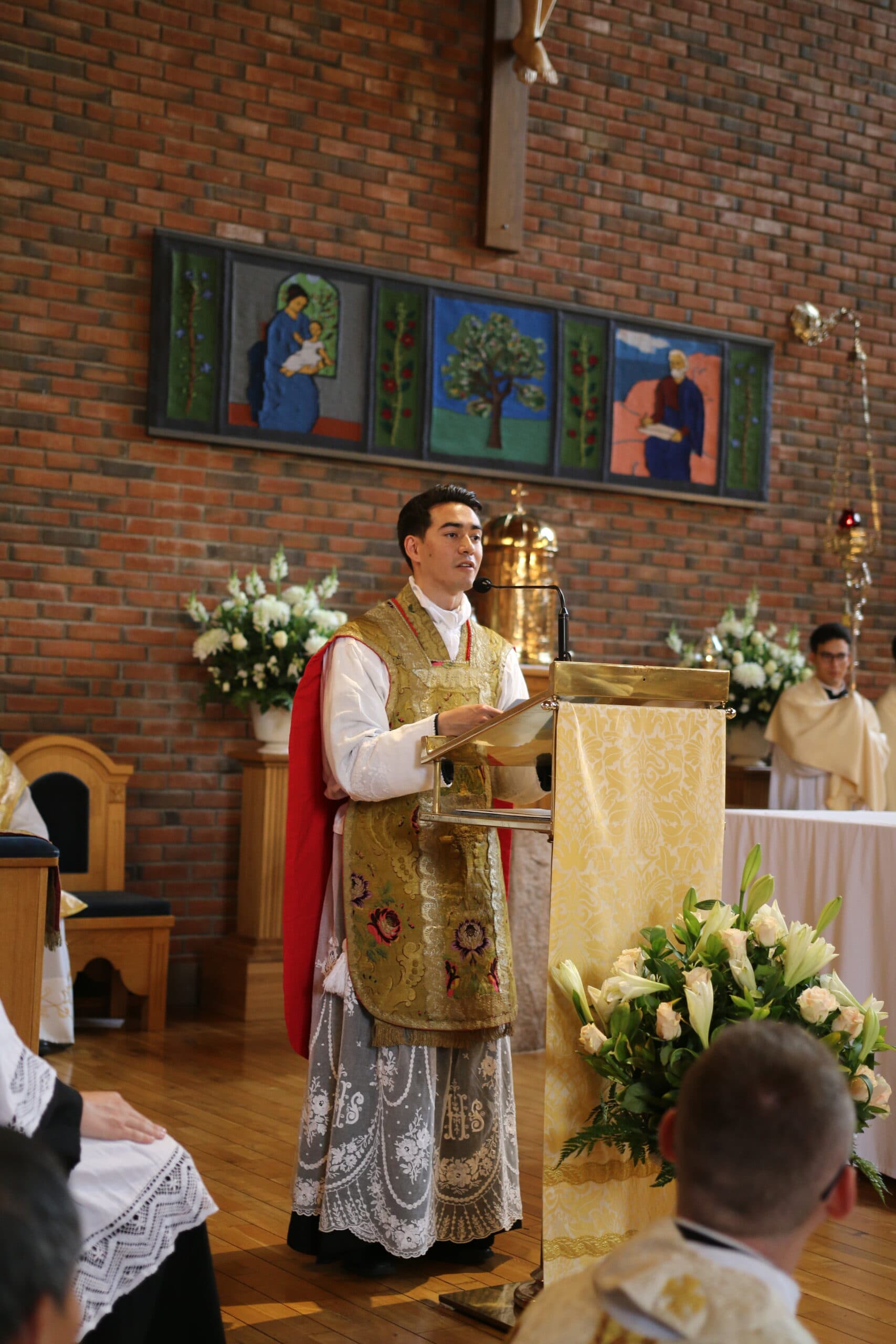 Mathias Ledums taler ved prekestolen